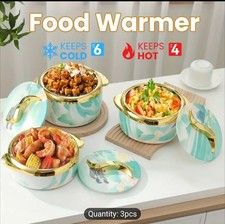 3pcs Marble Design Food Warmer