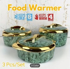 3pcs Marble Design Food Warmer