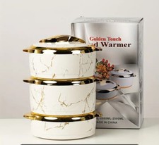 3pcs Marble Design Food Warmer