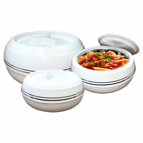 White casserole with lockable - white,