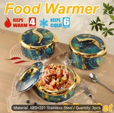 3pcs Marble Design Food Warmer